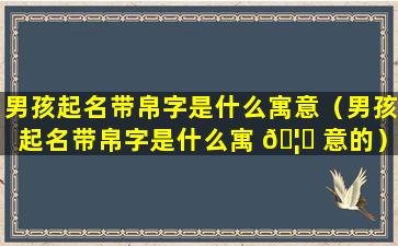 男孩起名带帛字是什么寓意（男孩起名带帛字是什么寓 🦟 意的）